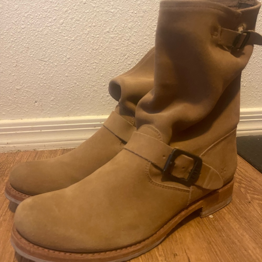 Frye Tan Leather Boots 8.5B